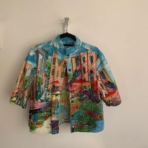 Brand new vintage denim painted jacket